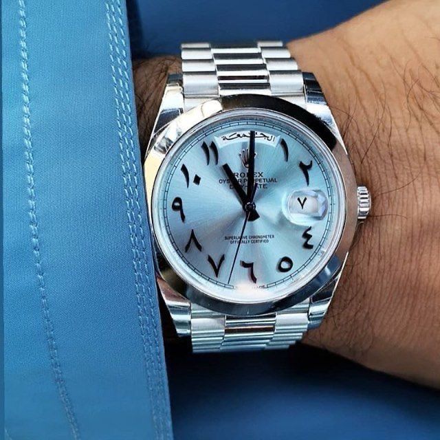 Day-Date 40 40mm Ice Blue Arabic Dial